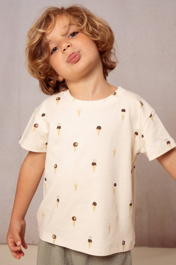 T-shirt Essential Jersey Ecru Glaces