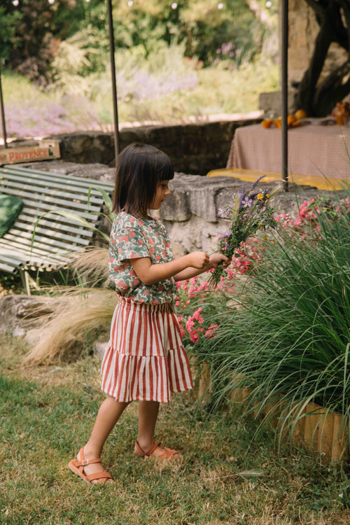 Samba Gaze Skirt Brick Red Stripes