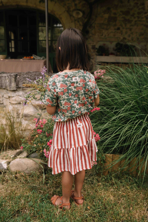 Samba Gaze Skirt Brick Red Stripes