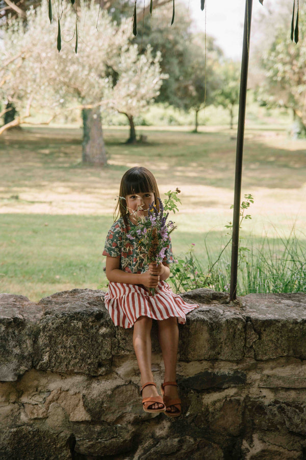 Samba Gaze Skirt Brick Red Stripes