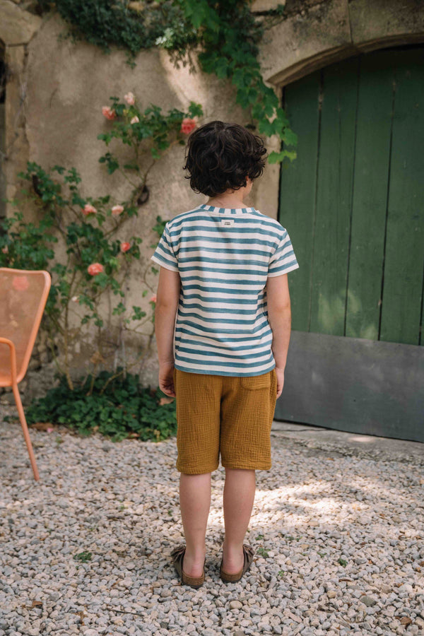 T-shirt Essential Jersey Rayures bleu grec