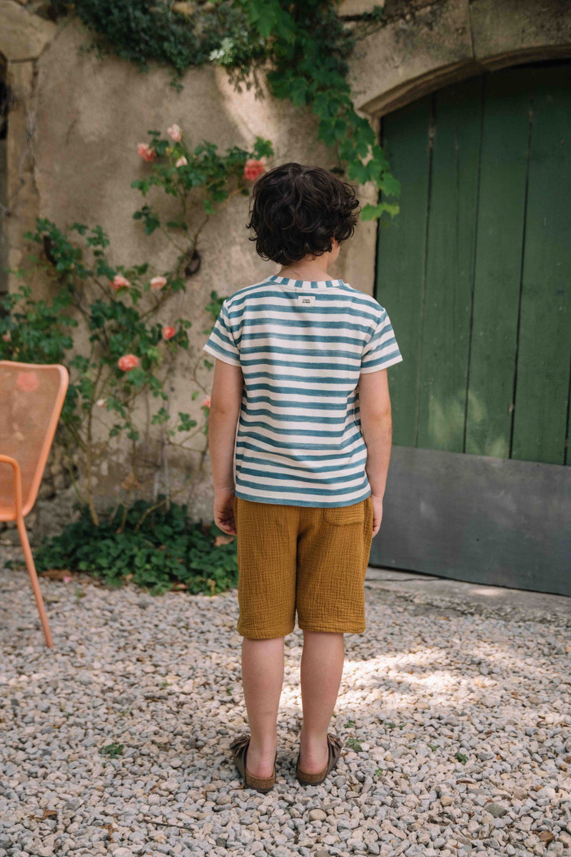 T-shirt Essential Jersey Rayures bleu grec