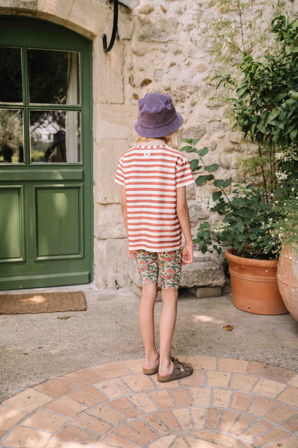 T-shirt Essential Jersey Rayures rouge brique