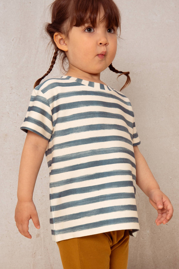 T-shirt Essential Jersey Rayures bleu grec
