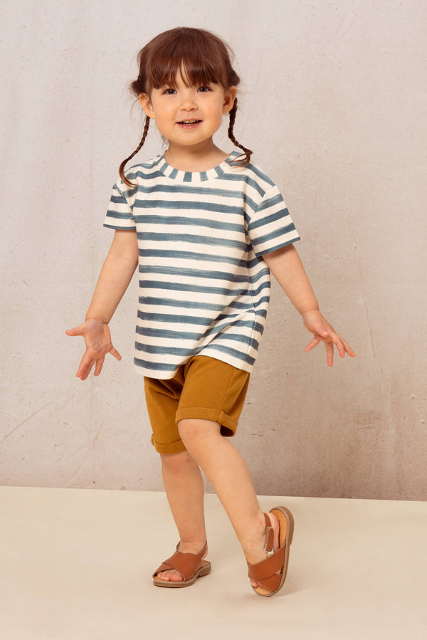 T-shirt Essential Jersey Rayures bleu grec