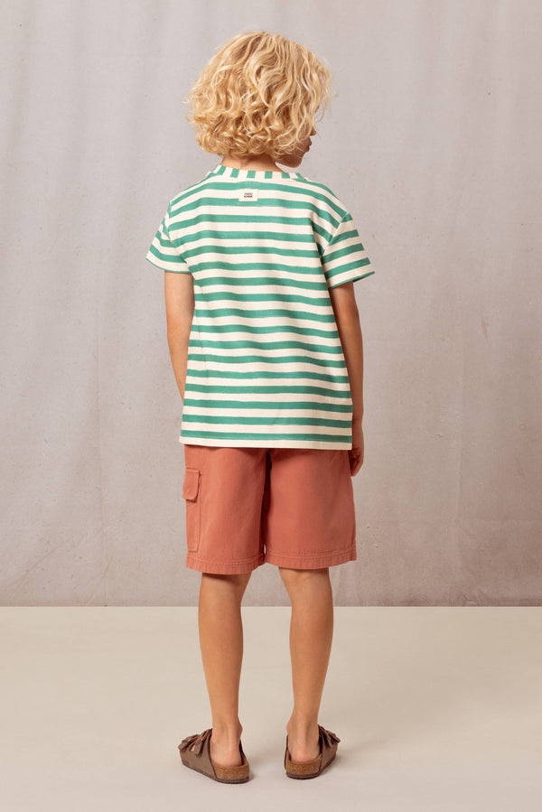 T-shirt Essential Jersey Rayures vert Capri