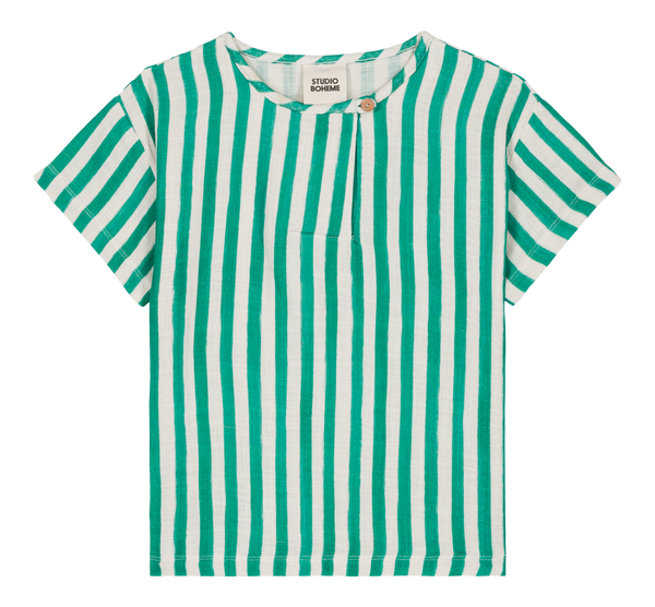 T-shirt Orso Capri green stripes