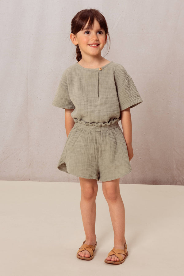 Shorts Georgette Green Grey