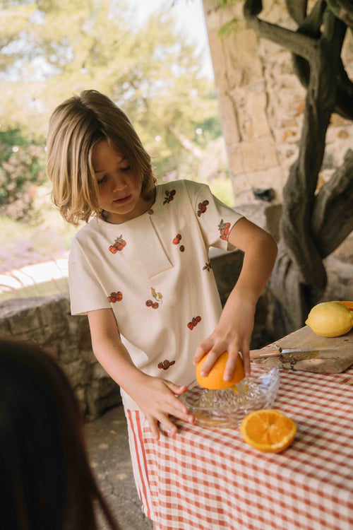 T-shirt Orso Jersey Ecru Tomates