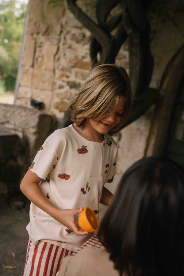T-shirt Orso Jersey Ecru Tomates