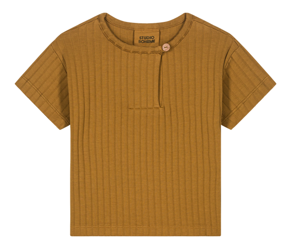 T-shirt Orso Rib Marron épicé