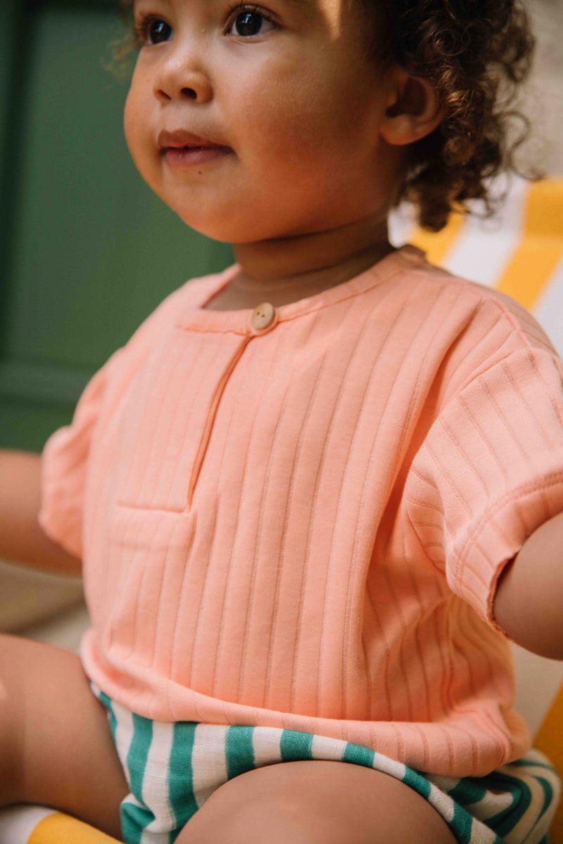 T-shirt Orso Rib Peach