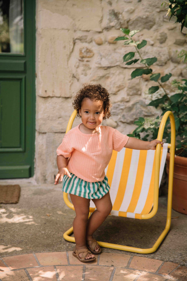 T-shirt Orso Rib Peach