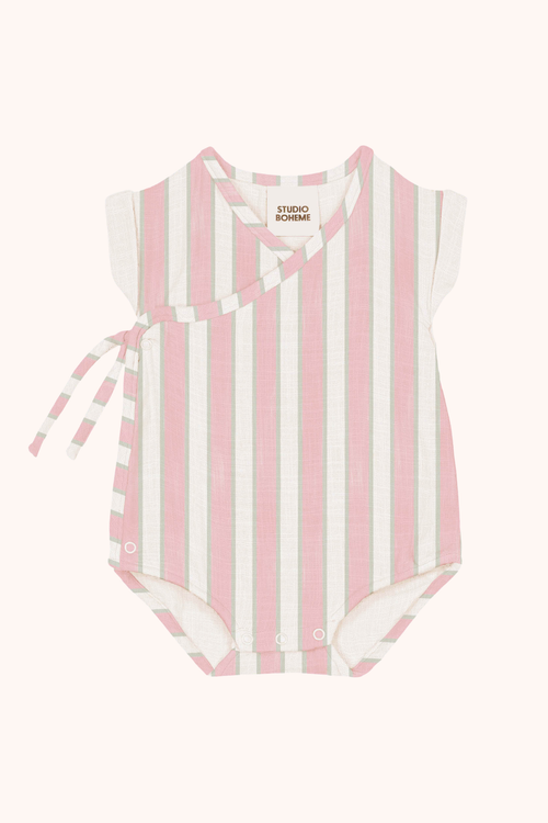 Barboteuse Nuage Fraise Pistache