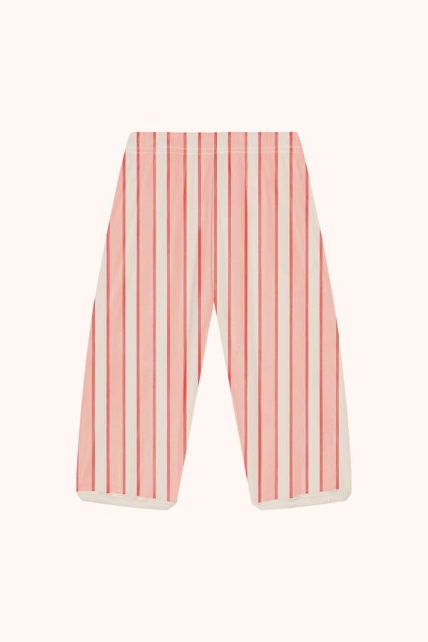 Pantalon Porgy Rayures Rose Rouge