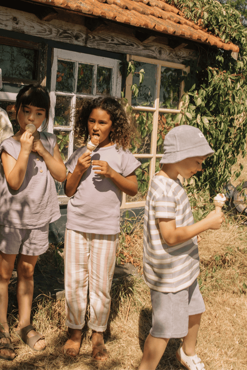 Bermuda Basile Terry Bleu Silver