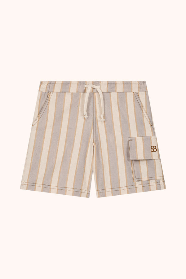 Bermuda Cargo Rayures Bleu Gold