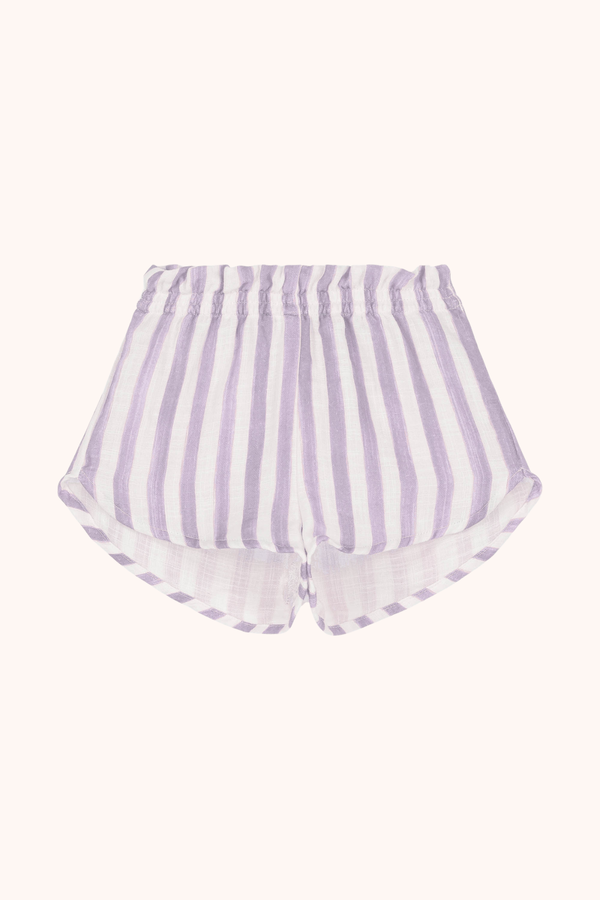 Short Georgette Rayures Iris