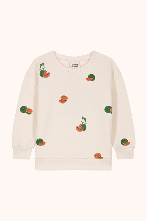 Sweat-shirt Bart Ecru Pasteque