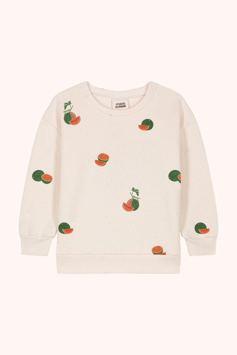 Sweat-shirt Bart Ecru Pasteque