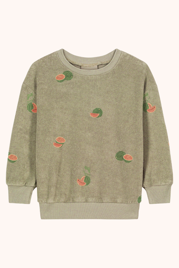 Sweat-shirt Bart Terry Vert Golden Pasteque