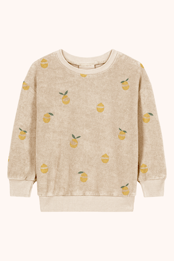 Sweat-shirt Bart Terry Sand Lemon