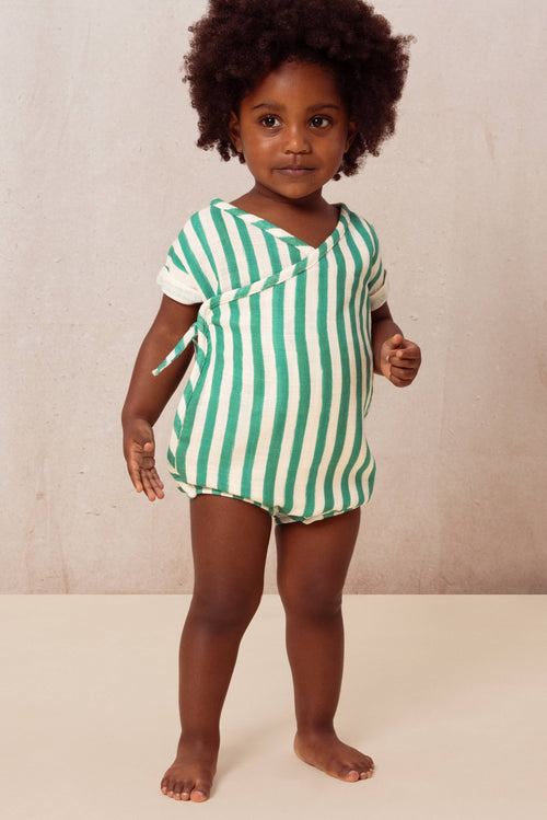 Romper Nuage Capri Green stripes