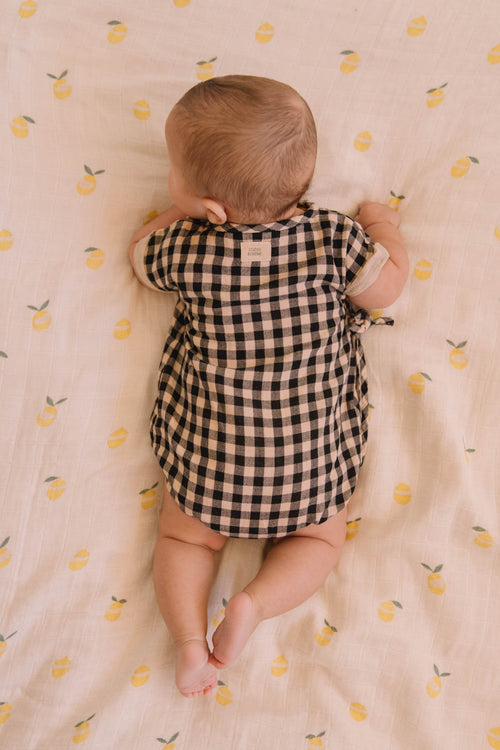 Barboteuse Nuage Vichy Noir