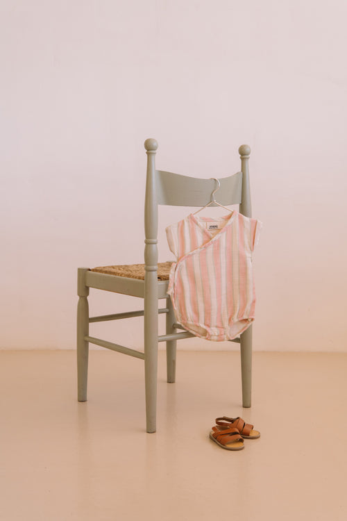 Barboteuse Nuage Fraise Pistache