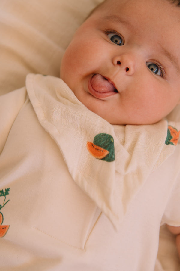 Bavoir Abel Ecru Pasteque