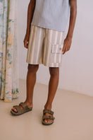 Bermuda Cargo Rayures Bleu Gold