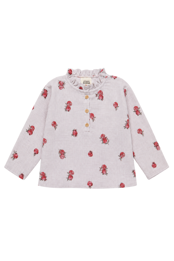 Blouse Olympe Ice Blue Pomegranates