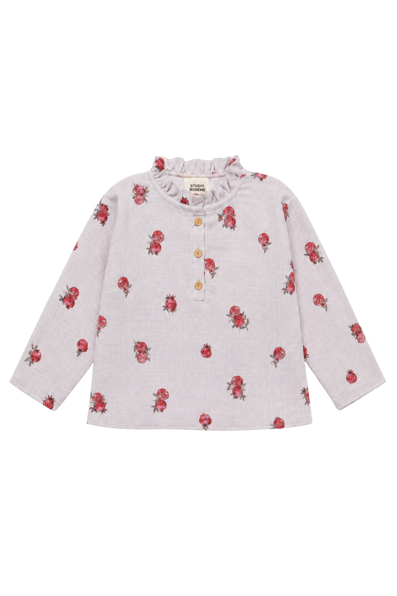 Blouse Olympe Ice Blue Pomegranates