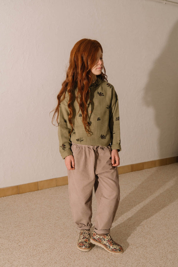 Pantalon Carrot Corderoy Mauve pâle