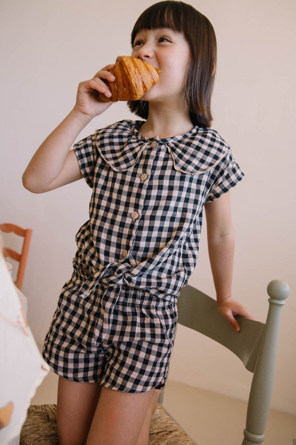 Blouse Coco Vichy Noir