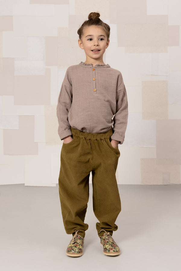 Pants Carrot Corduroy Green nutria