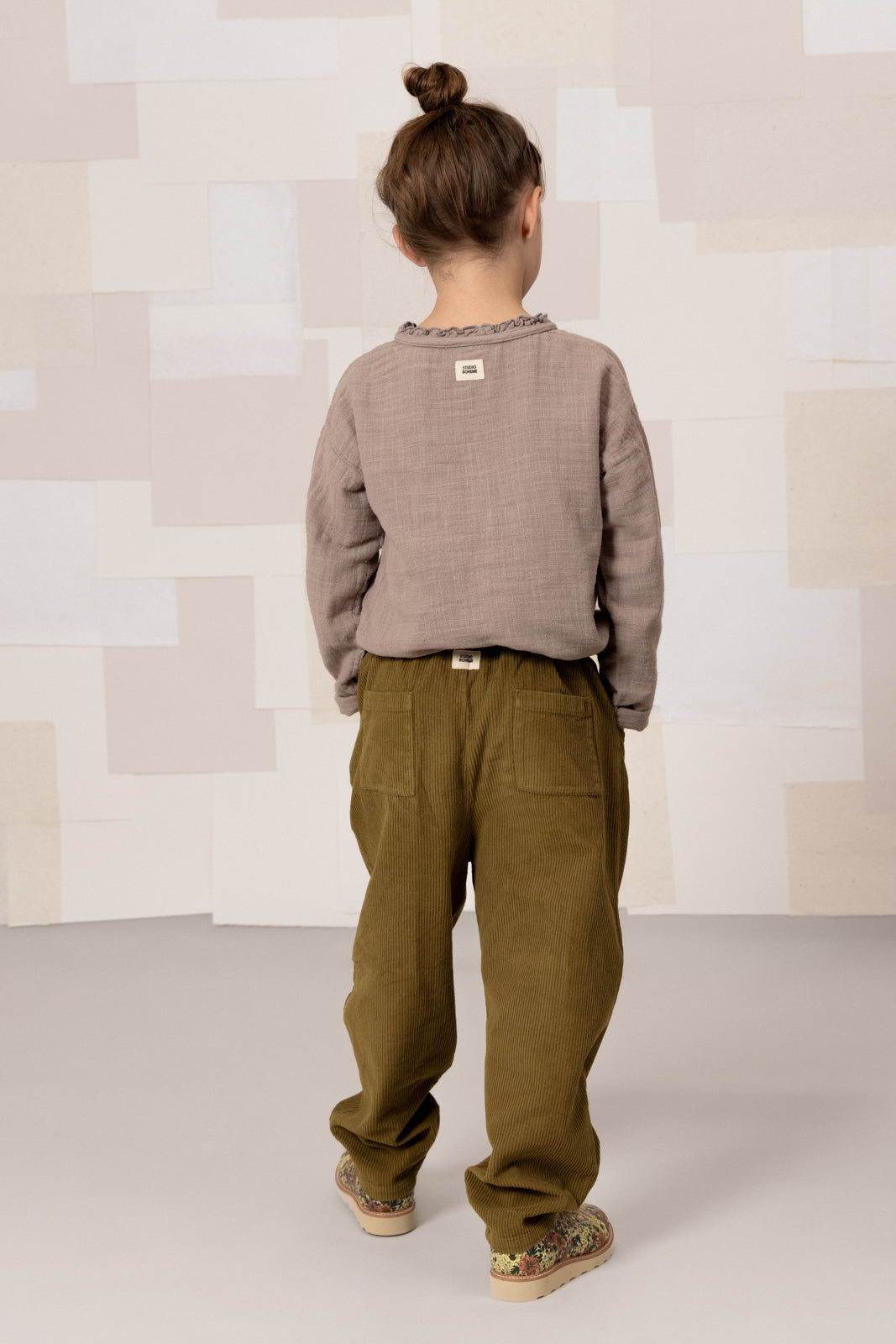 Pants Carrot Corduroy green 0 to 10Years Studio Boheme Organic