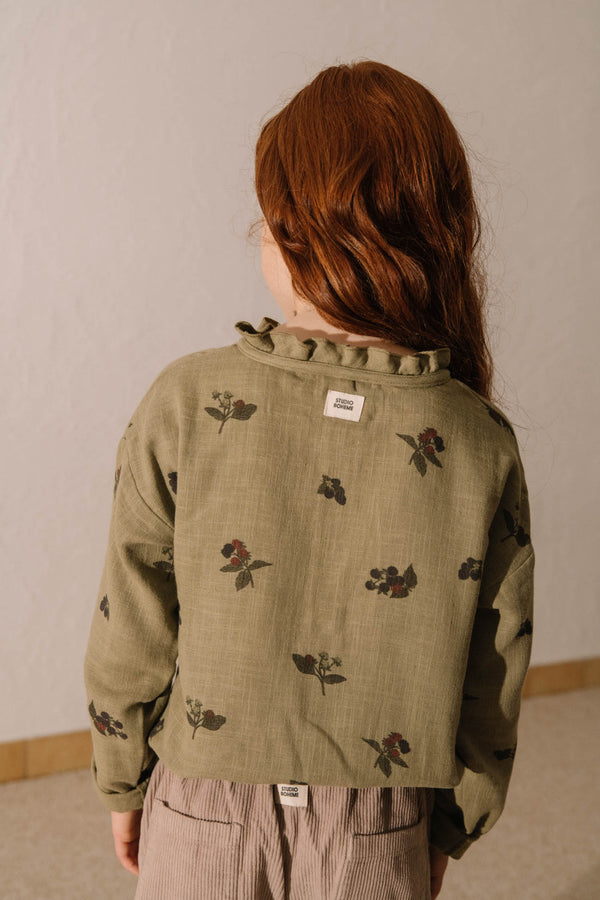 Blouse Olympe Vert aloe mûres
