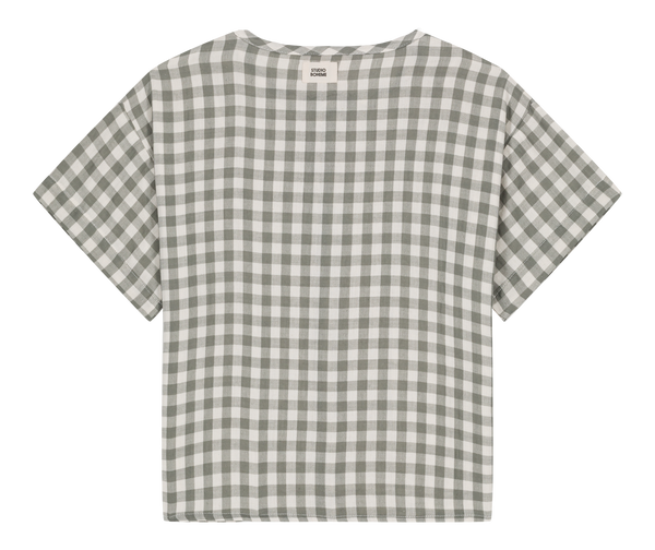 Blouse Thelme Green Grey Gingham 