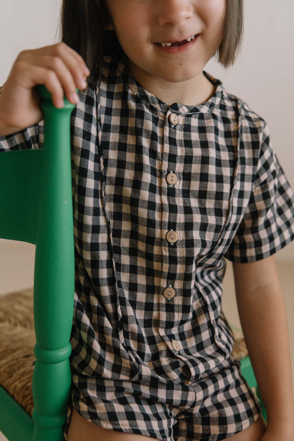 Blouse Thelme Vichy Noir