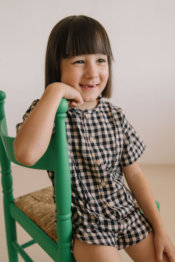 Blouse Thelme Vichy Noir