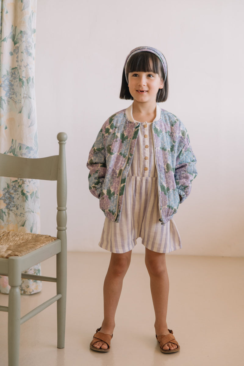 Combishort Loulou Rayures Iris