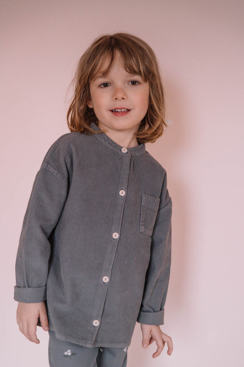 Chemise Jim Corderoy Bleu Cendre