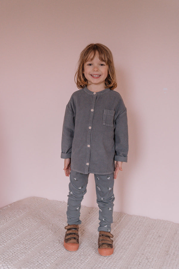 Chemise Jim Corderoy Bleu Cendre