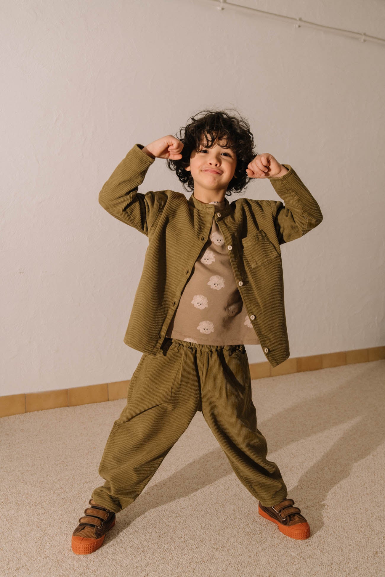 Pants Carrot Corduroy green 0 to 10Years Studio Boheme Organic