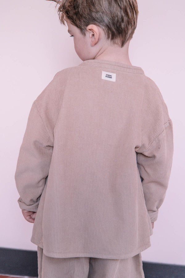 Chemise Jim Corderoy Taupe