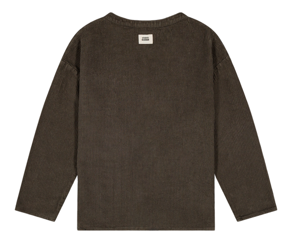 Chemise Jim Corderoy Taupe foncé