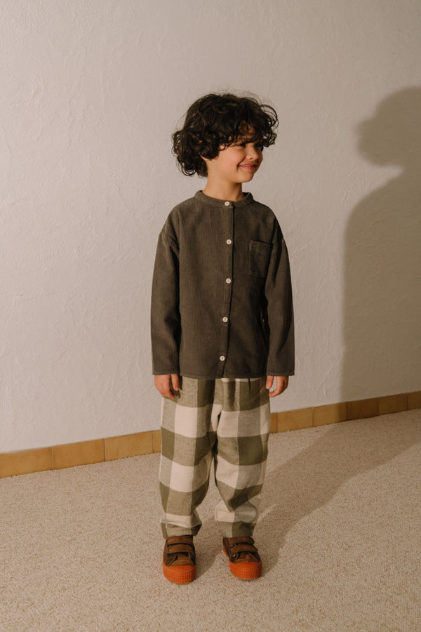 Chemise Jim Corderoy Taupe foncé