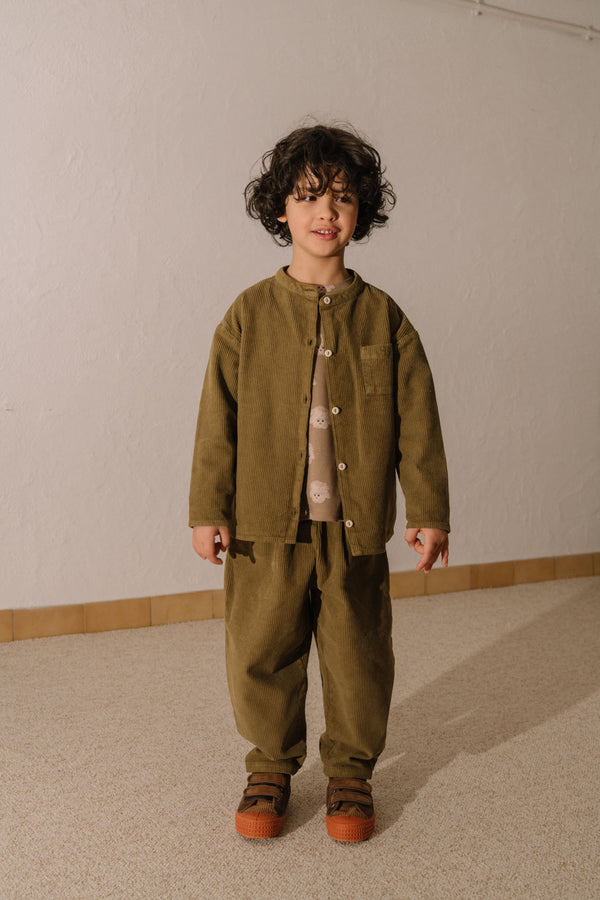 Chemise Jim Corderoy Vert Nutria