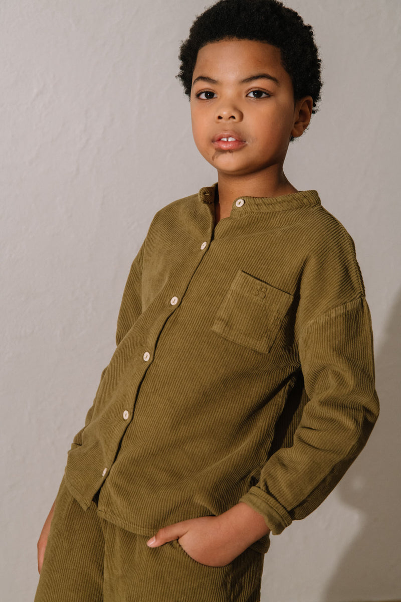 Shirt Jim Corduroy Green Nutria